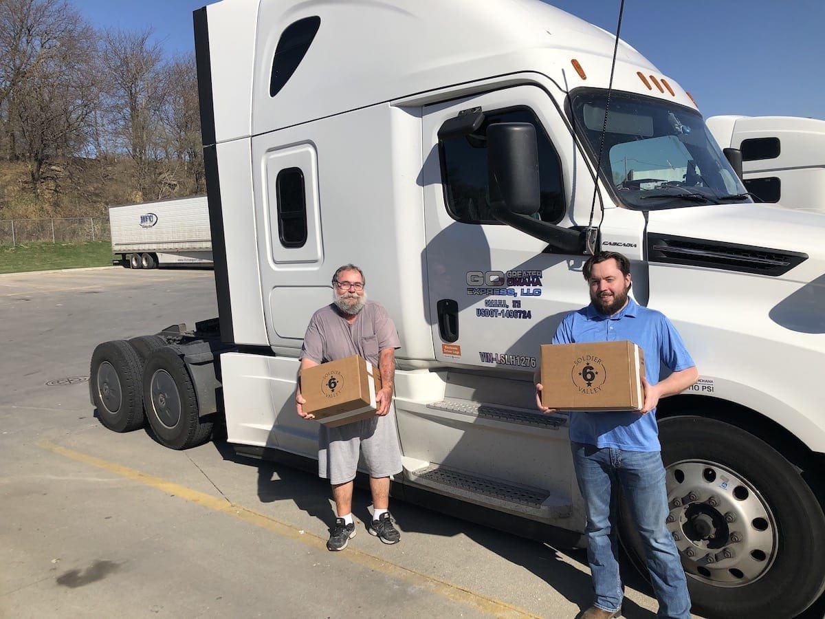 Greater Omaha Express delivering hand sanitizer